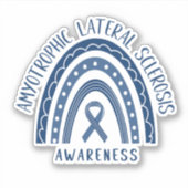 Amyotrofe laterale sclerose ALS regenboog Sticker (Voorkant)