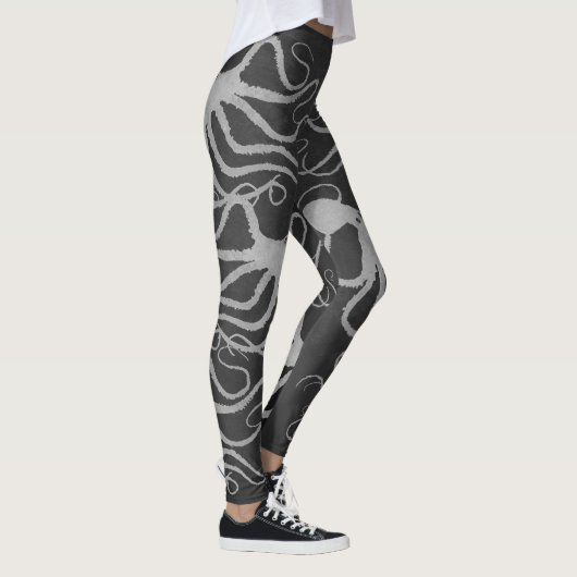 Amy's Octopus Gray op Grijs - Leggings (Rechts)