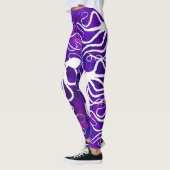 Amy's Octopus White op Paars - Leggings (Links)