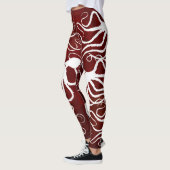 Amy's Octopus White op rood - Leggings (Links)
