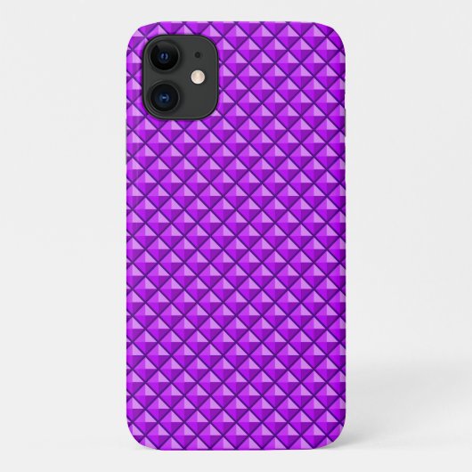 Amythyst paars, email look, bezette grid Case-Mate iPhone case (Achterkant)