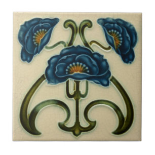 AN003 Art Nouveau Reproduction Antiek Tile Tegeltje
