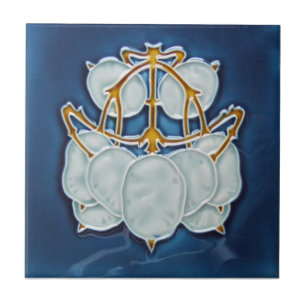 AN010 Art Nouveau Reproduction Antiek Tile Tegeltje