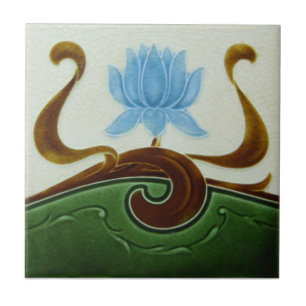 AN027 Art Nouveau Reproduction Antiek Tile Tegeltje