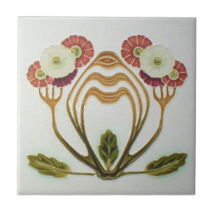 AN069 Art Nouveau Reproduction Antiek Tile Tegeltje