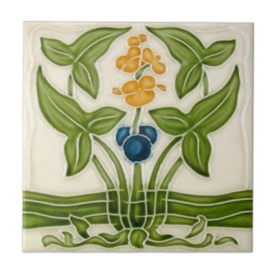 AN107 Art Nouveau Reproduction Antiek Tile Tegeltje
