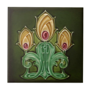 AN115 Art Nouveau Reproduction Antiek Tile Tegeltje