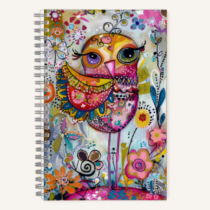 *~* AN1 Bloemrijke Fantasie Whimsical Gelukkig ZO Notitieboek