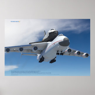 An-225 Mriya Vliegtuig met Buran Spaceshuttle Poster