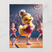 An adorable cheerleader duck briefkaart (Voorkant)
