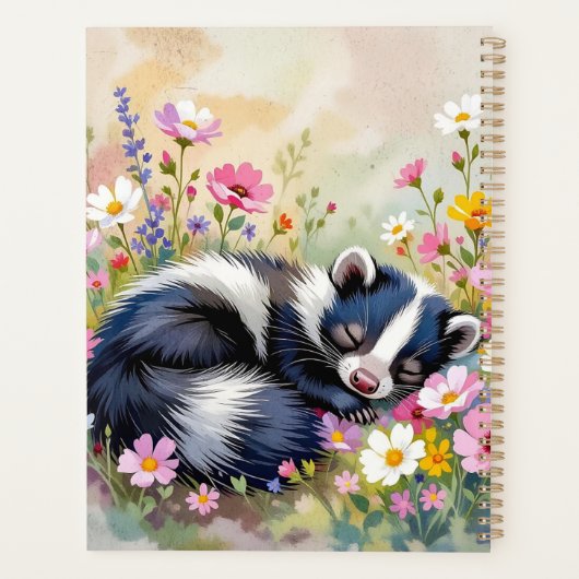 An Adorable Skunk Napping in Flowers Personalized (Dos)