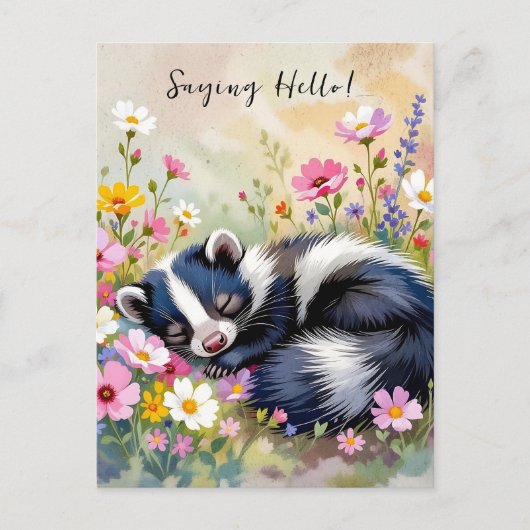 An Adorable Skunk | Saying Hello Briefkaart (Voorkant)