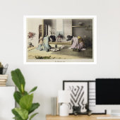 An Aftermiddag Call, c.1880 (met de hand gekleurde Poster (Thuiskantoor)