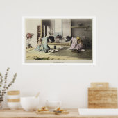 An Aftermiddag Call, c.1880 (met de hand gekleurde Poster (Keuken)