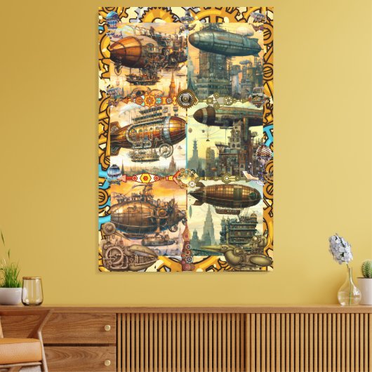 An Almanach of Airships Canvas Afdruk (Insitu (Woonkamer))