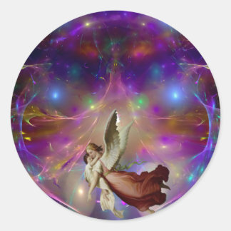 An Angel Await Ronde Sticker