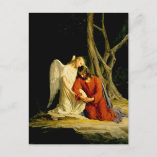 An Angel Comfort Jesus door Carl Bloch Briefkaart