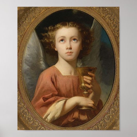 "An Angel Holding a Chalice" Art Poster (Voorkant)