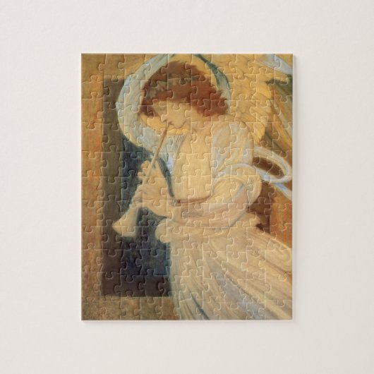 An Angel Playing a Flageolet By Burne Jones Legpuzzel (Verticaal)