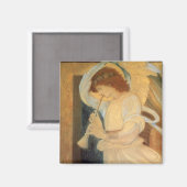 An Angel Playing a Flageolet By Burne Jones Magneet (Voorkant / Achterkant)