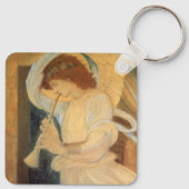 An Angel Playing a Flageolet By Burne Jones Sleutelhanger (Achterkant)