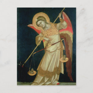 An Angel Weighing a Soul, c.1348-55 Briefkaart
