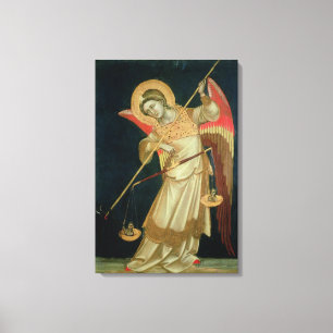 An Angel Weighing a Soul, c.1348-55 Canvas Afdruk