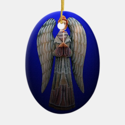An Angel's Guiding Light-kerstversiering Keramisch Ornament (Voorkant)