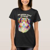 An Aussie Stole My Heart Australian Shepherd Rescu T-shirt (Voorkant)