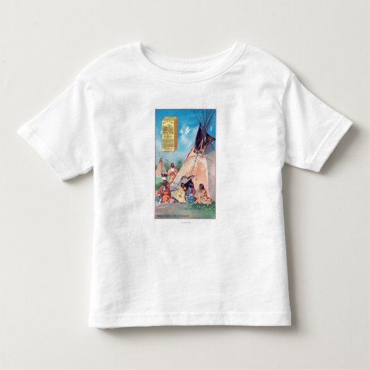 An Crow Indian Tepee, Maizena Product Ad Kinder Shirts (Voorkant)