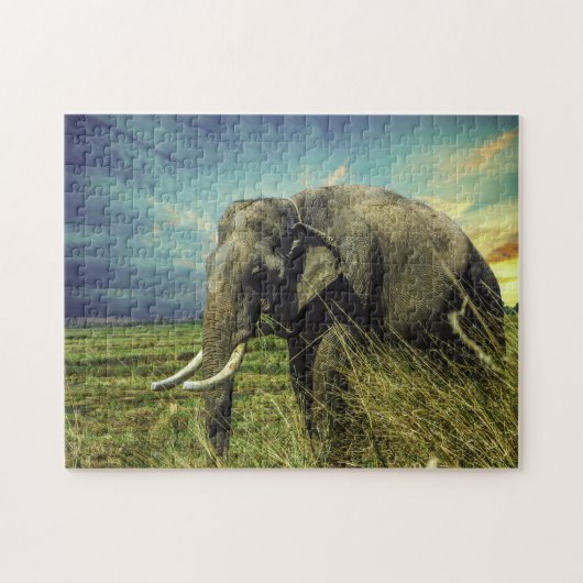 An Elephant Jigzaag Puzzle Legpuzzel (Horizontaal)