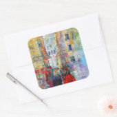 An Evening Walk to Sacre Coeur Vierkante Sticker (Envelop)