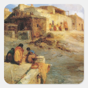 An Indian Pueblo Laguna New Mexico - 1906 Vierkante Sticker