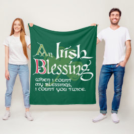An Irish Blessing Fleece Deken