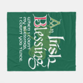 An Irish Blessing Fleece Deken (Voorkant (Horizontaal))