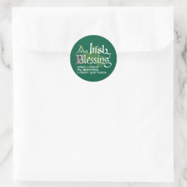 An Irish Blessing Ronde Sticker