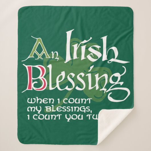 An Irish Blessing Sherpa Deken (Voorkant)