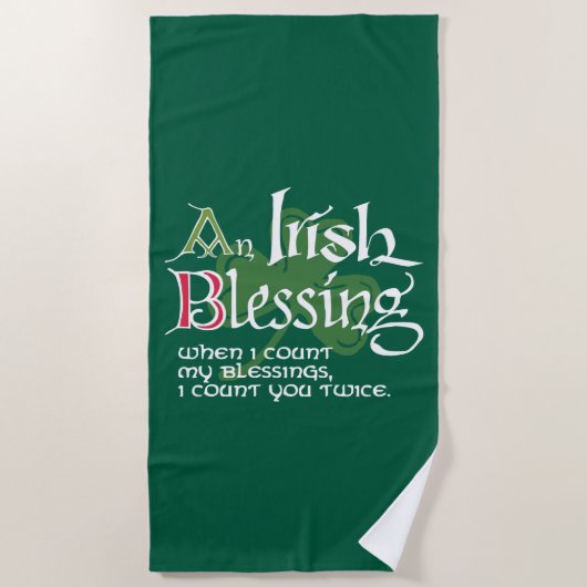 An Irish Blessing Strandlaken (Voorkant)