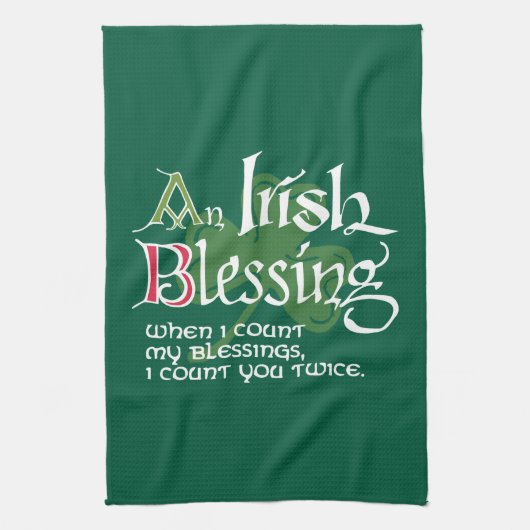 An Irish Blessing Theedoek (Verticaal)