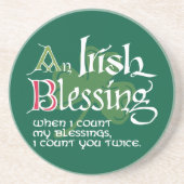 An Irish Blessing Zandsteen Onderzetter (Voorkant)