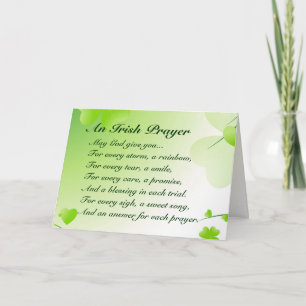 An Irish Prayer - St Patrick's Card Kaart