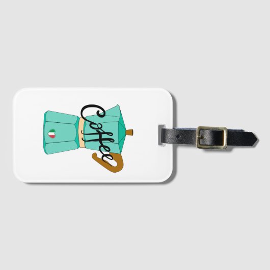 An Italian coffee moka Bagagelabel (Voorkant (horizontaal))