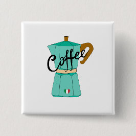 An Italian coffee moka Vierkante Button 5,1 Cm