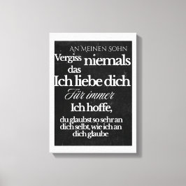 An Meinen Sohn Canvas Afdruk