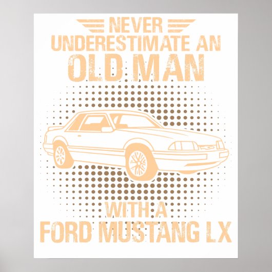 An Old Man Ford Mustang 1993 Lx Poster (Voorkant)