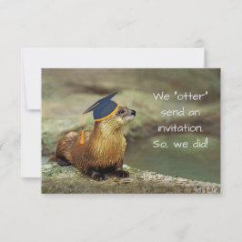 An Otter Grad Party Invitation Enclosure Card Kaart