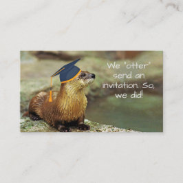 An Otter Grad Party Invitation Enclosure Card Visitekaartje