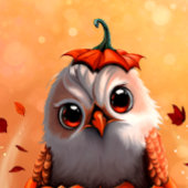 An Owl's Echo: Autumn's Guardian Canvas Afdruk
