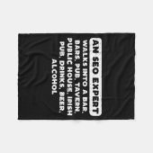 An Seo Expert Walks Funny Digital Online Marketing Fleece Deken (Voorkant (Horizontaal))