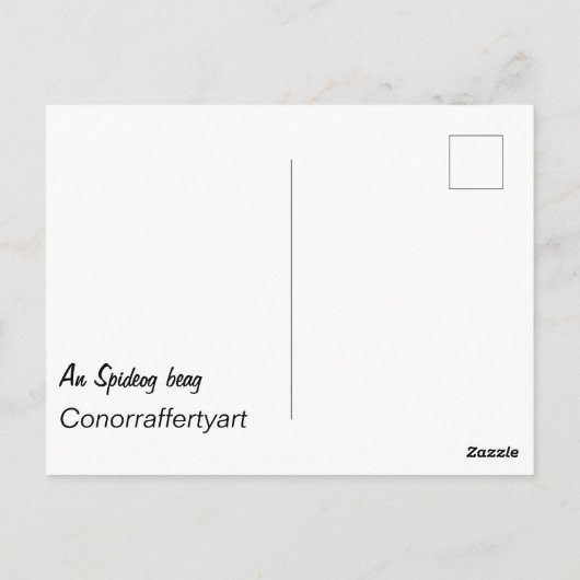 An Spideog beag postcard Briefkaart (Achterkant)